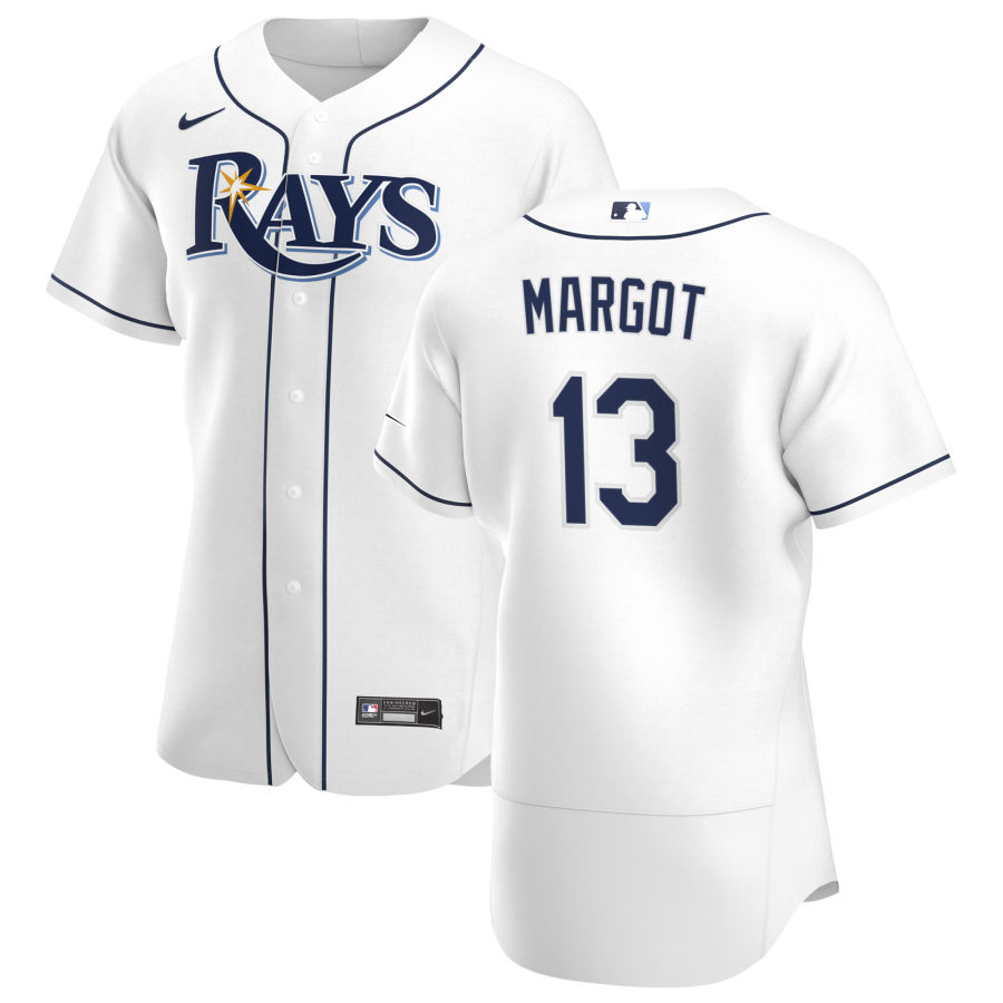 Tampa Bay Rays #13 Manuel Margot Men Nike White Home 2020 Authentic Player MLB Jersey->tampa bay rays->MLB Jersey